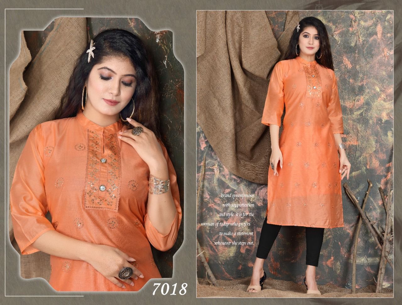 Riyaa Sillky 1 Designer New Fancy Regular Wear Chanderi Silk Kurti Collection